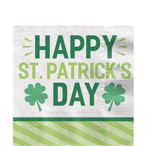 Picture of LUCKY CLOVER PAPER NAPKINS 33X33CM - 16 PACK